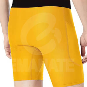 กางเกงขาสั้นรัดกล้ามเนื้อผู้ชายคุณภาพสูง ผลิตในปากีสถาน เอวยางยืด ลายเรียบ ขนาดสั่งตัดได้ พร้อมกระเป๋าข้าง-เหมาะสำหรับออกกำลังกาย - Product Image 3