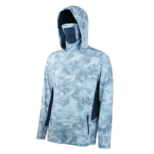 Camiseta de Pesca con Protección Solar UV UPF 50, Mangas Largas, Impermeable, Sudadera con Capucha de Poliéster, Jersey con Estampado de Camuflaje, Secado Rápido por Transferencia de Calor, Unisex, con Bolsillo - Product Image 1