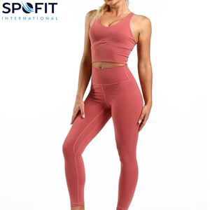 Conjunto de Yoga para Mujer de Nuevo Diseño, Logotipo Personalizado, Secado Rápido, Transpirable, Venta al por Mayor, Alta Calidad, Cómodo, Conjunto de Yoga Personalizado - Product Image 2