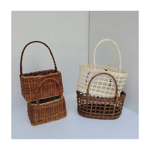 CESTA FLORAL DECORATIVA DE RATÁN Y CESTA FLORAL DE MIMBRE PARA EXHIBICIÓN DE FRUTAS Y FLORES VENTA CALIENTE 2024 - Product Image 4