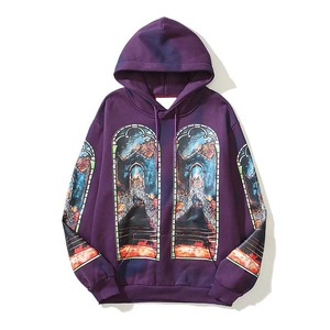 Vintage Y2k Streetwear <b>Purple</b> New in Hoodies and Sweatshirts Man Hoodi Distressed Mud Dyed Trendy Tie Dye Designer Hoodies - Product Image 1