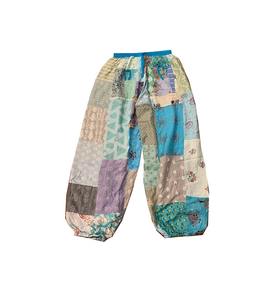 Venta al por mayor verano Festival pantalones Patchwork Harem estilo holgado elástico decoraciones bolsillos señoras hombres ropa XL verano sudor - Product Image 6