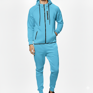 Conjunto Deportivo para Hombre con Cremallera, Sudadera con Capucha y Pantalones, Ropa Deportiva para Gimnasio, Logotipo Personalizado OEM - Product Image 5