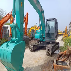 Máquina excavadora usada de 14 toneladas en buenas condiciones de trabajo Kobelco, excavadora hidráulica sobre orugas, SK140LC SK250 SK200 SK260