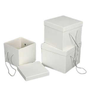 TRIHO TRb- 1228 boîtes cadeaux de fleurs carrées avec couvercle petit moyen grand ou ensemble complet - Product Image 5