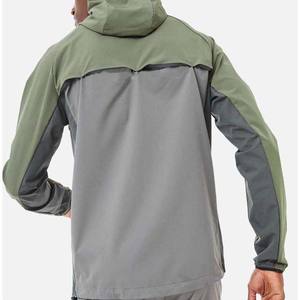 Men's Waterproof Breathable Eco-Friendly <b>Patchwork</b> Windproof Hooded Collar 100% Polyester Zipper Closure <b>Jacket</b> - Product Image 2
