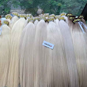 Extensions de cheveux vietnamiens en vrac, cheveux vierges, couleur très vendue, 60 cm, haute qualité, super double trame, lisses et soyeux - Product Image 1