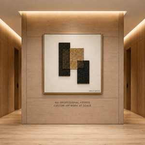 Peintures et arts muraux modernes en relief de formes superposées en bois, décoration intérieure, œuvres d'art décoratives pour la maison et l'hôtel - Product Image 2