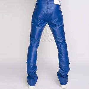Pantalones de Cuero para Hombre, Corte Ajustado, Clásicos, Cómodos y Elegantes, Atuendo Casual y Moderno - Product Image 3