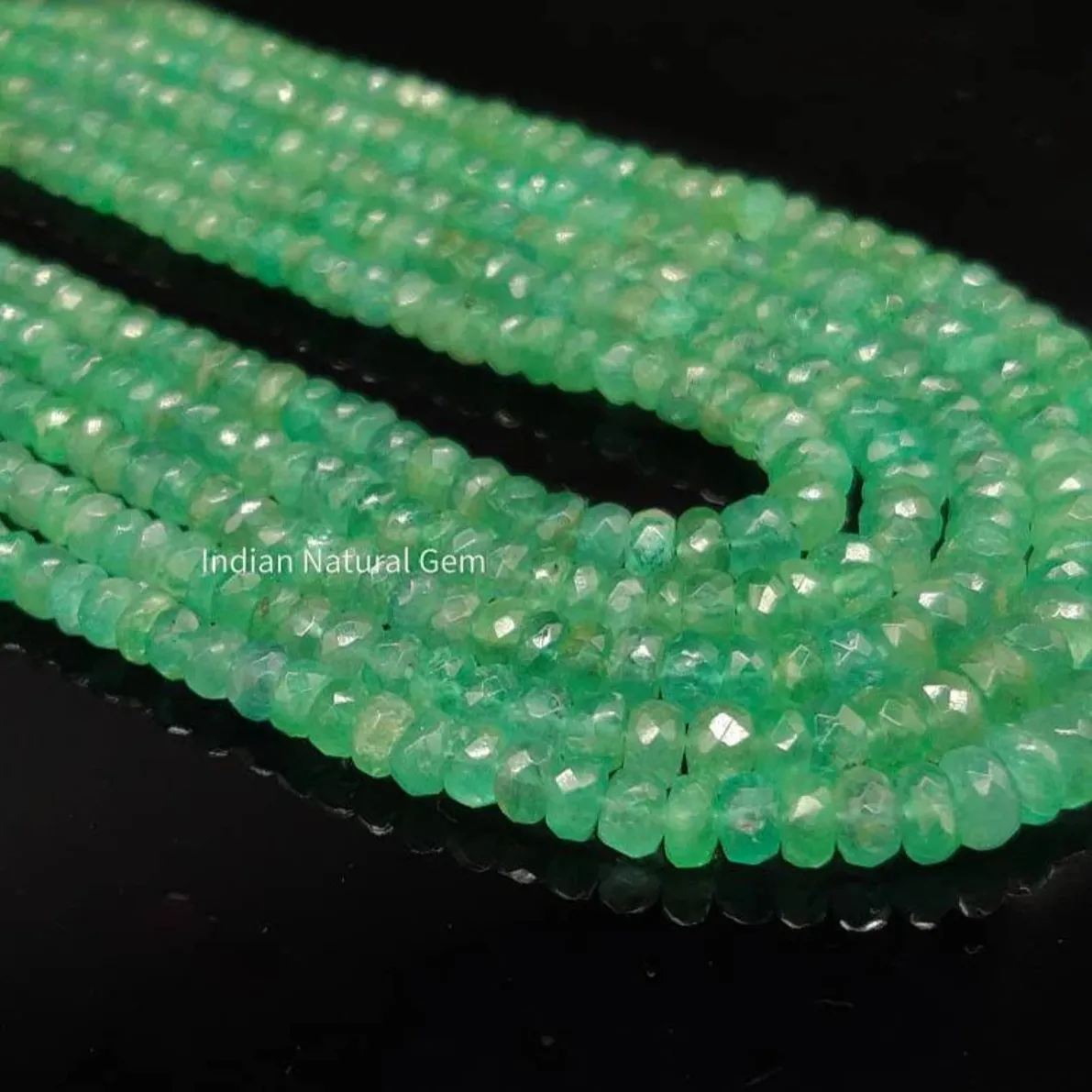 Top Sell 2022 AAA Natural Green Zambian Emerald Faceted Beads 2.5-3mm, 3.2-3.6mm Wholesale Price Beads For Jewelry Making Uses