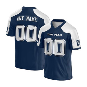 Personalizable más tamaño de los hombres de fútbol americano Jersey conjuntos transpirable personalizado cosido/impreso en blanco de fútbol americano desgaste - Product Image 6
