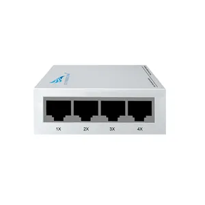 Dalam stok mode tunggal serat ganda 4 RJ45 port 1*155M port serat SC uplink 100M transceiver serat optik untuk kamera cctv