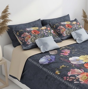 <b>King</b> <b>Size</b> Bedsheet Set with 2 <b>Pillow</b> Covers Solid Pattern 600TC 100% Cotton European American Style Soft & Comfortable Fabric - Product Image 2