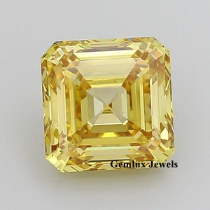 Diamant de laboratoire certifié IGI, jaune intense fantaisie, 1 carat, taille Asscher, pureté VS, pour bijoux - Product Image 1