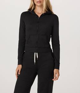 Sudadera con Capucha y Cremallera para Mujer, Suave y Elástica, Cómoda para el Día a Día, Estilo Moderno y Holgado, Estilo Urbano - Product Image 4