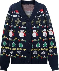 Pulls pour hommes 100% laine, tricotés sur mesure, pull d'hiver avec design de cardigan de Noël, respirant et neuf pour la saison hivernale - Product Image 3