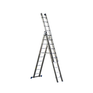 Scala in Alluminio Azzurra 13+13+13 Gradini 390-865 Cm - Product Image 1
