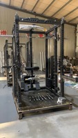 Peralatan Kebugaran Gym Komersial, Mesin Cable Crossover Half Cage, Set Lengkap, Multifungsi, Smith Strength Trainer
