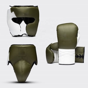 Premium Quality Custom Made <b>Training</b> Boxing Set Customized 100% Genuine Leather Gloves <b>Head</b> Guard Groin Guard Lightweight Gloves - Product Image 1