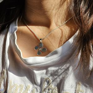 Colgante ligero de flor floral de Plata de Ley 925, el mejor regalo Navidad religioso de, colgantes y dijes finos para siempre - Product Image 4