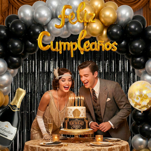 Elegante Kit di Decorazioni per Compleanno da 54 Pezzi, Set di Palloncini in Lattice e Arco per Festa di Primo Compleanno - Product Image 2