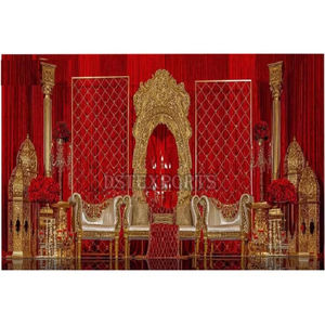 Magnifique scène de mariage dorée Sydney scène de mariage traditionnelle Sri Lanka scène de mariage exclusive en fibre sculptée Vancouver - Product Image 2