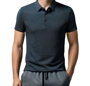 Nueva camisa de hombre de alta gama, súper transpirable, de color sólido, de secado rápido, diseño simple, informal, deportiva y de negocios. - Product Image 1