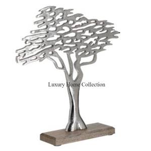 Statue décorative de finition antique en laiton forme ronde minimaliste avec base en marbre sculpture sur pierre de table de l'Inde - Product Image 2