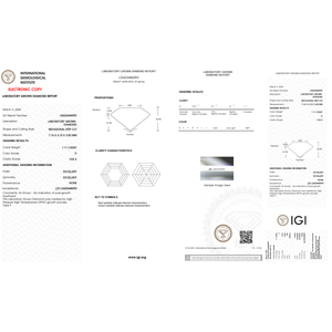 Diamante cultivado en laboratorio de corte radiante VVS2 de color D de 1,11 CT Diamantes sueltos certificados IGI de excelente y buena calidad - Product Image 2