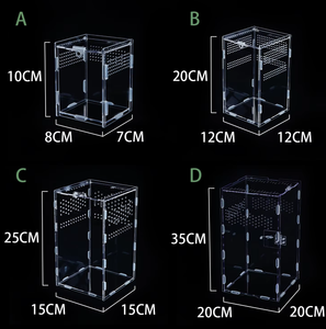 Enclos personnalisé pour araignée sauteuse, enclos pour tarantule, acrylique, transparence totale, terrarium pour insectes (mini magnétique) - Product Image 3