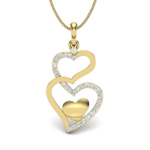 Pendentif Ishi Diamonds en or 18 carats avec cœur et diamants cultivés en laboratoire - Product Image 1