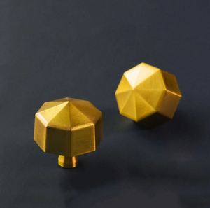 Solid Brass Octagonal Knob <b>Pull</b> Cabinet Drawer <b>for</b> <b>Home</b> Dresser Door Cabinet Furniture Decorative Kitchen Wardrobe Handle Knobs - Product Image 1