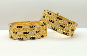 Wholesale High Quality 24K Gold Plated Stainless Steel Fashion <b>Bracelets</b> Bangles Stylish 24K Gold Plated Stainless Steel Jewelry - Product Image 2