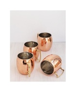 Mug à boisson classique en cuivre martelé, au look artistique et brillant, écologique et durable, pour la présentation et un usage occasionnel