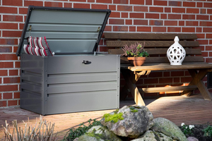 Boîte <span class=keywords><strong>de</strong></span> rangement <span class=keywords><strong>en</strong></span> métal robuste pour <span class=keywords><strong>jardin</strong></span>, <span class=keywords><strong>coffre</strong></span> utilitaire imperméable pour l'extérieur, pour ranger les outils, les coussins et les équipements <span class=keywords><strong>de</strong></span> patio - Product Image 5