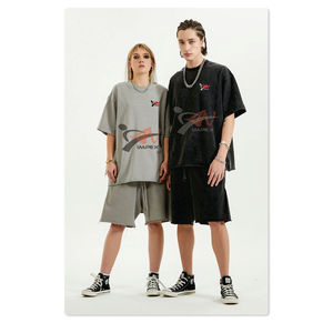 2026 New Fashion Heavy Vintage T-<b>shirt</b> 100% Cotton Blank <b>Men's</b> T-<b>shirt</b> Summer 260Grams Solid Color <b>Men's</b> T-<b>shirt</b> - Product Image 1