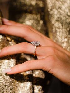 11x7mm Pear Cut Moissanite Engagement <b>Ring</b> | <b>Solitaire</b> with Gold or <b>Silver</b> Band | Bridal Wedding Fine Jewelry OEM Wholesale - Product Image 4