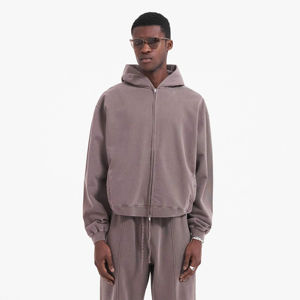 Sweat à capuche zippé classique 2025 pour homme, 100 % coton, mélange hivernal, respirant, séchage rapide, poches avant, style confortable pour tous les jours - Product Image 1