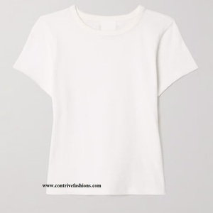 OEM Custom 100% Cotton <b>T</b>-<b>Shirts</b> for Women Plus Size Casual Wear Personalized Printing Embroidery <b>Sequined</b> Diamond Short Length - Product Image 6