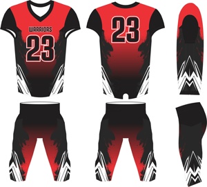 Uniforme de Fútbol Americano Personalizado Sublimado, Hecho 100% de Poliéster, Manga Corta, Impresión de Alta Calidad, Precio Razonable - Product Image 2