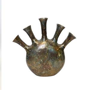 Vase à fleur en métal de fer de qualité supérieure avec un look antique à la mode adapté aux décorations florales élégantes et aux embellissements de la maison - Product Image 1