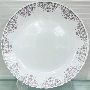 จานข้าวเซรามิกเคลือบพรีเมี่ยมทันสมัยเครื่องใช้สำหรับอาหารค่ำหรูหราพร้อมรายละเอียดคลาสสิกเหนือกาลเวลาสำหรับการรับประทานอาหารในชีวิตประจำวัน - Product Image 1