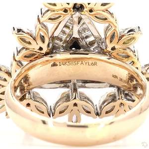 Classic Modern <b>Gold</b> Diamond Ring for Women Elegant <b>Sparkle</b> Fine Jewelry Stylish Wedding Engagement Gift Ring - Product Image 1