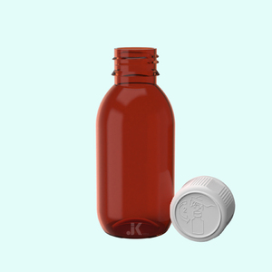 Fabricante de Vietnam PET 120ml Contenedor de jarabe Tapa resistente a los niños Mejor precio Soluciones OEM/ODM Botellas de plástico ámbar M0765 - Product Image 2
