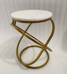 Durable Modern Round Adjustable Customizable Accent Side Coffee Table Iron <b>Metal</b> <b>Top</b> for Home Bedroom Living Room Balcony Office - Product Image 4