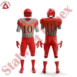 Uniforme de football américain couleur unie vêtements de sport uniforme de football américain sur mesure à séchage rapide - Product Image 4