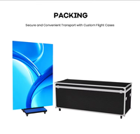 Pantalla LED Plegable de Doble Cara Expandible para Interiores, P1.86, P2, P2.5, P3, Pantalla Digital para Publicidad Portátil