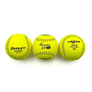 <span class=keywords><strong>Pelota</strong></span> de Softbol de Cuero Amarillo Óptico de 12 Pulgadas, <span class=keywords><strong>Pelota</strong></span> de Softbol Profesional Personalizada con Costura Plana y Núcleo de Poliéster - Product Image 5