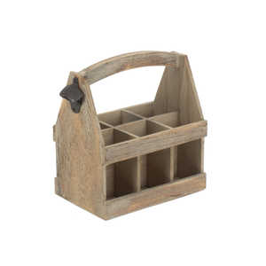 Porte-bouteille en bois effet chêne Fournitures de fête élégantes - Product Image 4