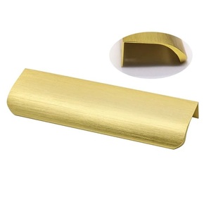 Tirador de cajón de aluminio dorado para el hogar, cocina, muebles de oficina, hardware, puerta, cajón, armario, manija de armario 2024 - Product Image 3